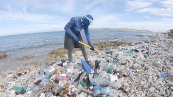 cleaning plastic pollution